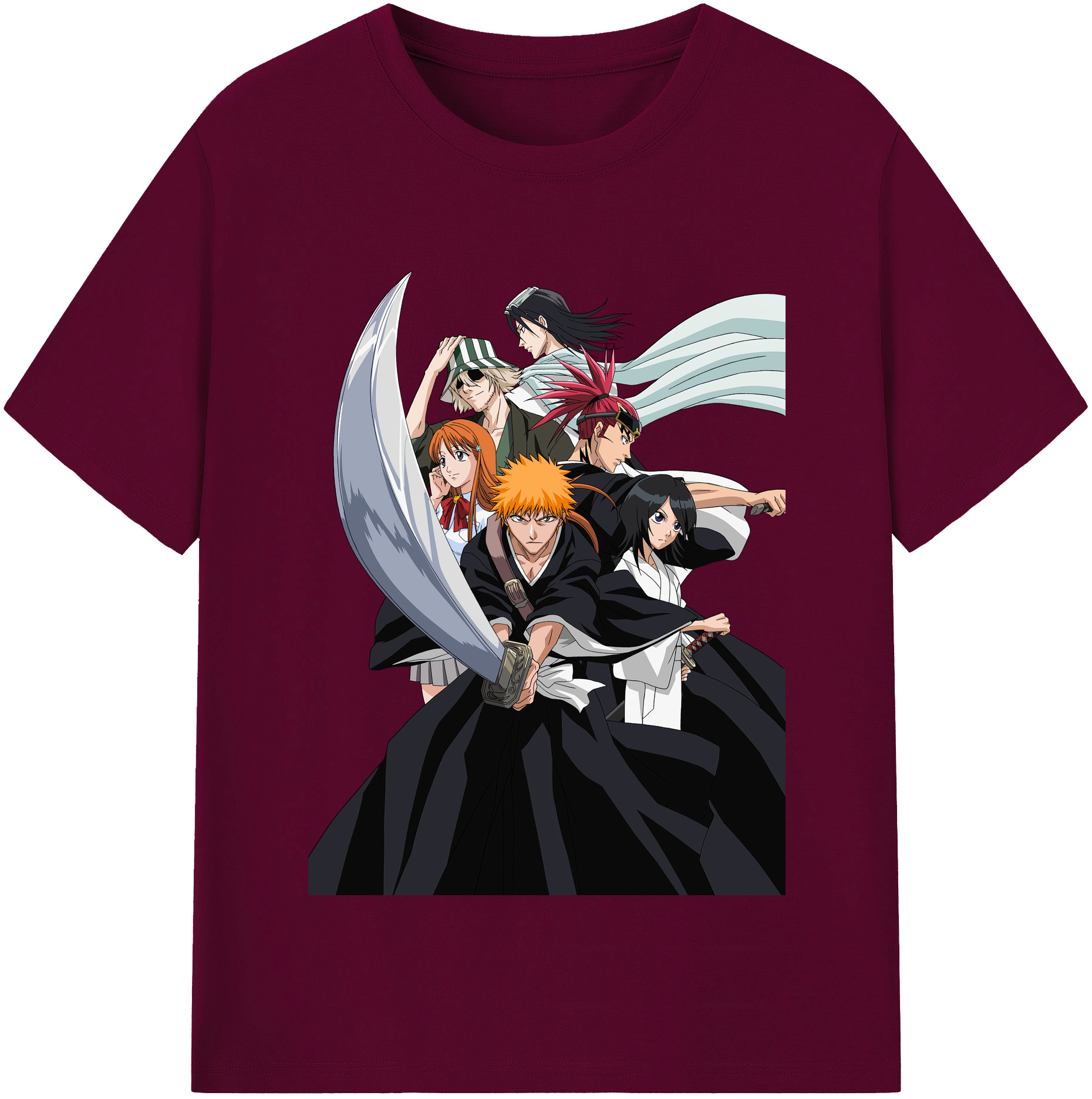 （画像用） ブリーチ 黒崎一護（くろさき いちご）BLEACH Kurosaki Ichigo レディースカジュアルプリントTシャツ（綿100％）